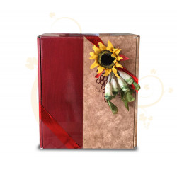 Confezione di Natale per 3 bottiglie elegance Girasole